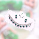 Funky Silver Plated Crystal Necklace Set for Women