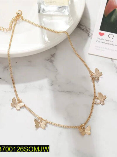Golden Butterfly Chain Necklace for Women - Elegant Fashion Jewelry
