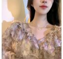 2-Layered Gold Plated Pearl Necklace for Women - Elegant Fashion Jewelry