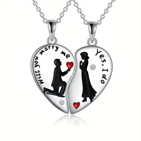 2 Layered Silver Plated Locket with Artificial Stones - Women’s Jewelry