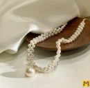 Elegant Pearl Choker Necklace for Women - Unique Design Jewelry