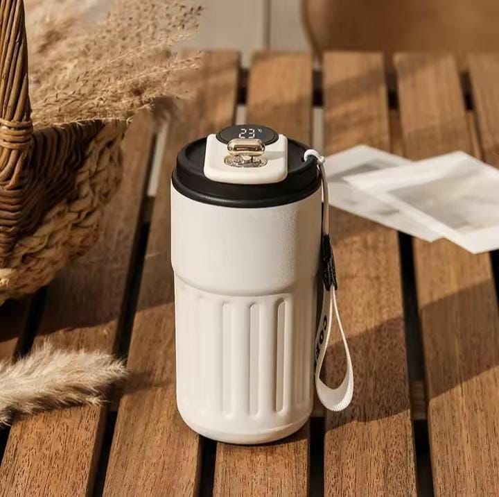 450ML Smart Stainless Steel Travel Mug - Insulated Thermos Bottle & Portable Vacuum Flask
