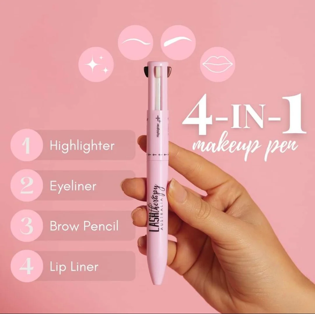 4-in-1 Multi-Function Makeup Pen - Lip Liner, Eyeliner, Brow Shaper & Highlighter
