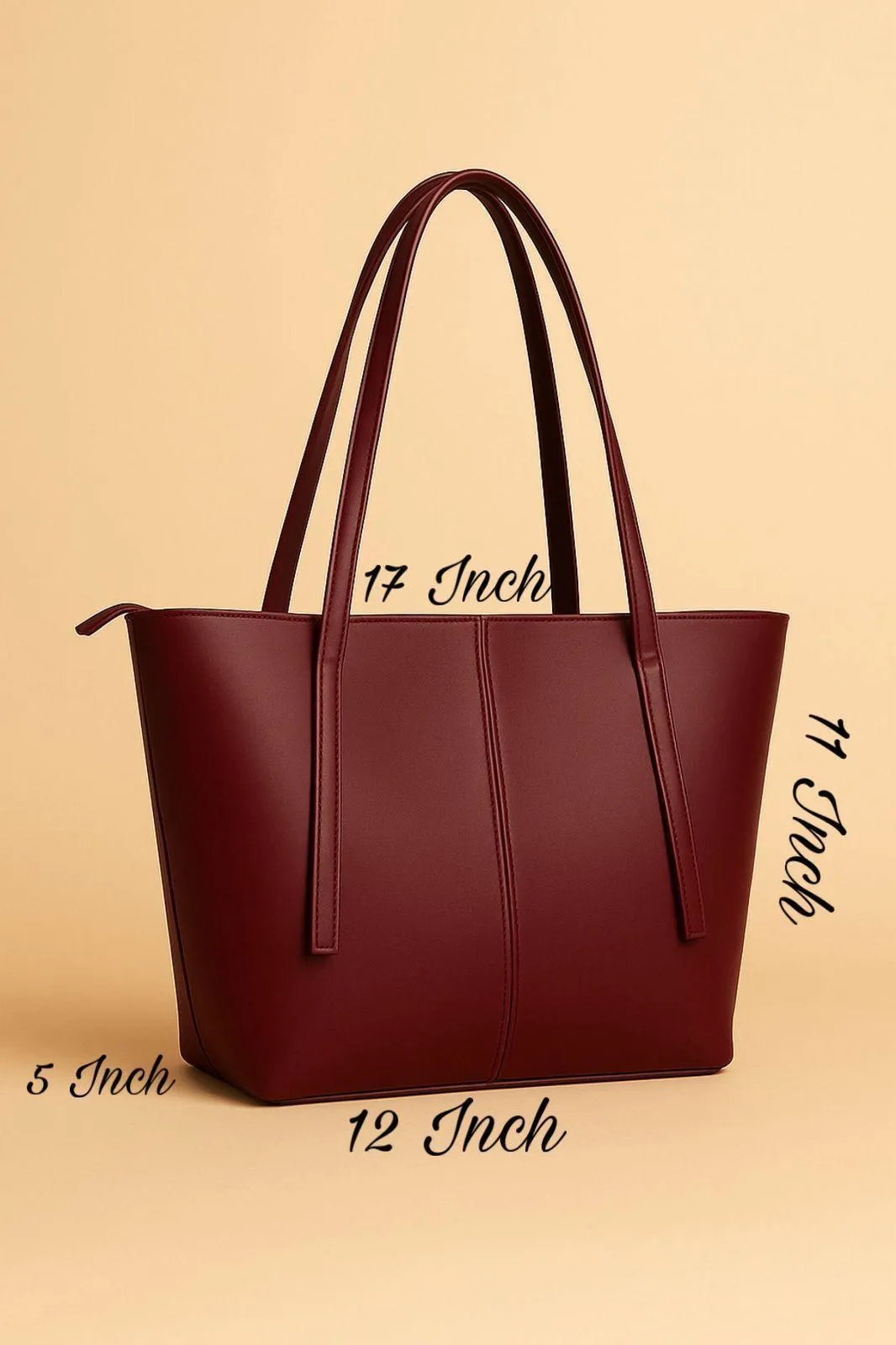 Stylish Girls Rexine Tote Bag with Top Handle - Elegant & Everyday Use Handbag - Image 10