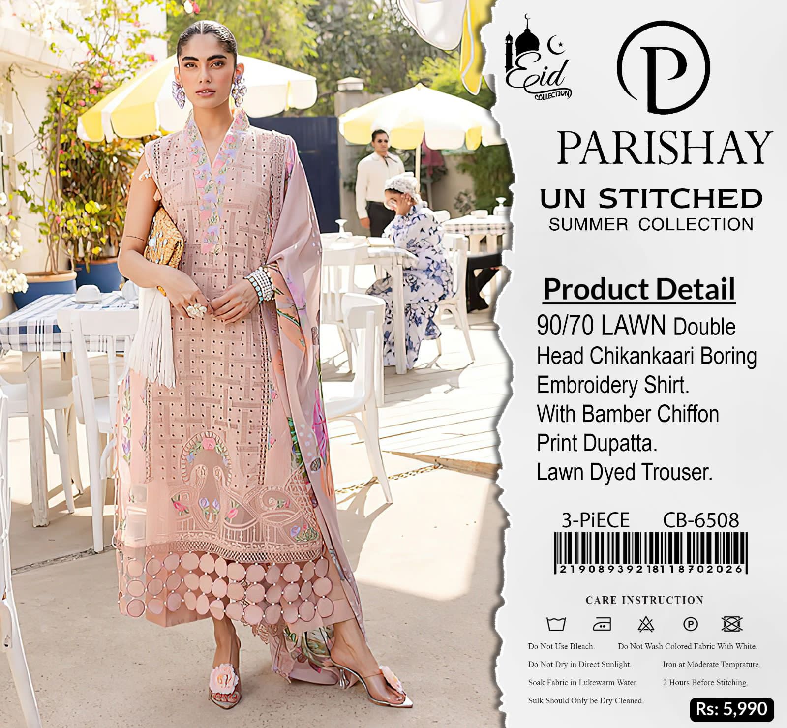 Parishay 6508 – Eid Collection Lawn Suit | Eid Special Discount - Image 9