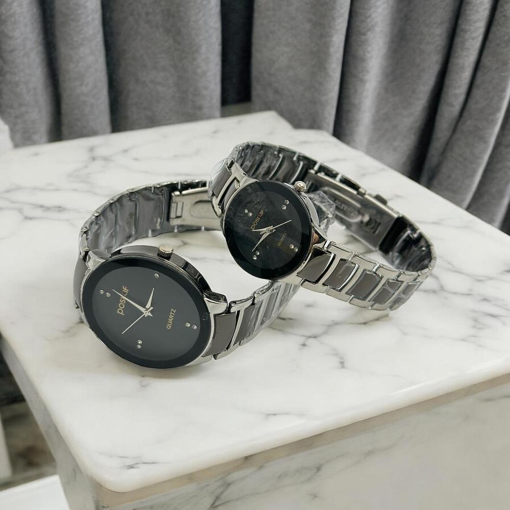 POSITIF Couple Watch Set – Elegant His & Her Matching Watches | Stylish Gift for Couples, Anniversary, Wedding & Valentine (Random Color) - Image 2
