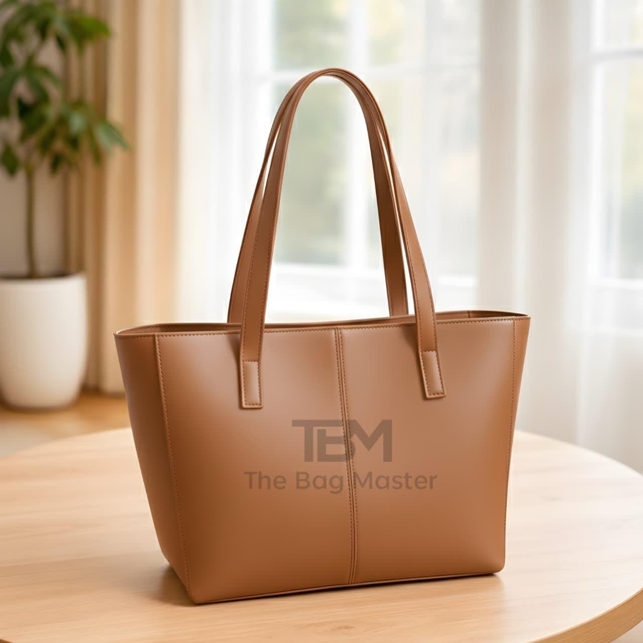 TBM The Bag Master Tote Bag – Stylish Durable Spacious Handbag for Women | Lightweight Everyday Carry Shopping Work Travel Tote – Black - Image 2