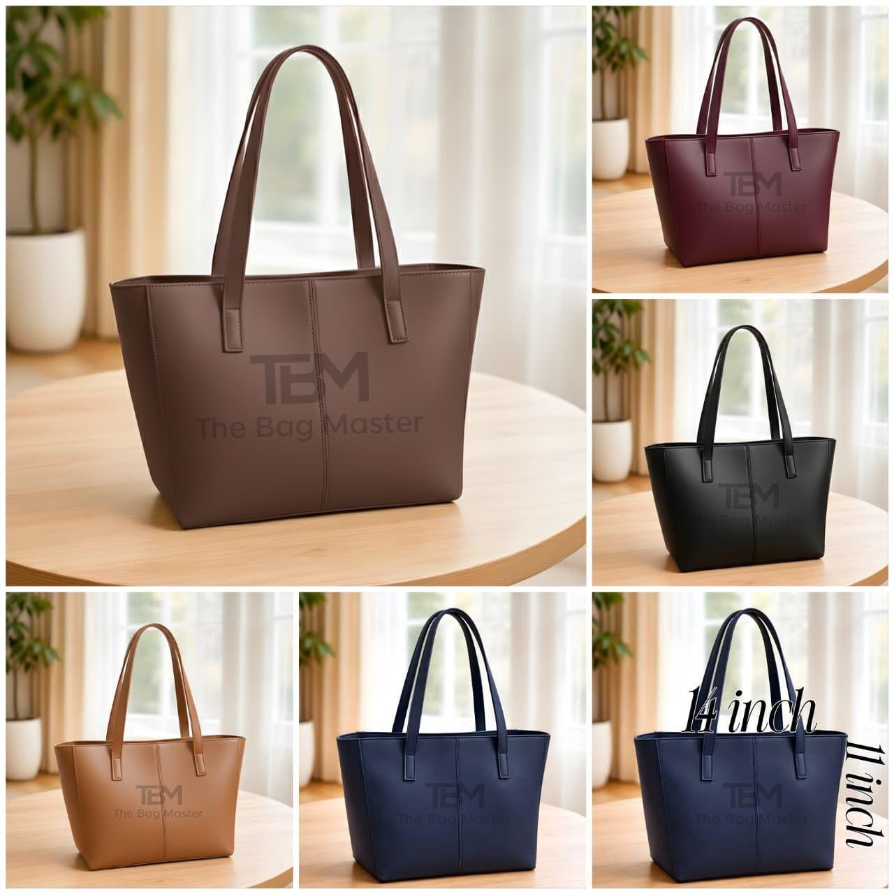 TBM The Bag Master Tote Bag – Stylish Durable Spacious Handbag for Women | Lightweight Everyday Carry Shopping Work Travel Tote – Black - Image 5