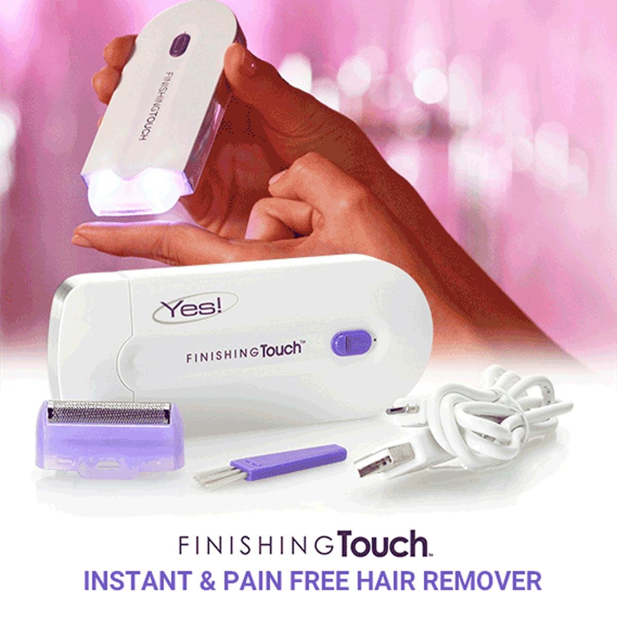 Rechargeable Yes Hair Remover Machine for Women – Electric Facial Hair Remover, Painless Finishing Touch Trimmer for Upper Lip, Chin & Face – Portable & Gentle Hair Removal Tool - Image 3