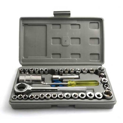 Aiwa 40 PCS Combination Socket Wrench Set – Complete Mechanical Tool Kit for Home, Garage & Automotive Repair