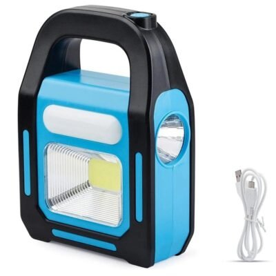 Hurry Bolt Emergency Rechargeable LED Light with Solar Panel & USB Charging – Portable Multi-Function LED Lamp with Built-in Battery for Home, Outdoor & Power Outages