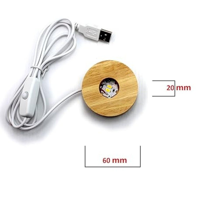 USB LED Galaxy Crystal Ball Lamp 3D Planet Moon Night Light – Decorative Bedroom Lamp, Kids Gift, USB Powered Ambient Light (Random Design) - Image 4