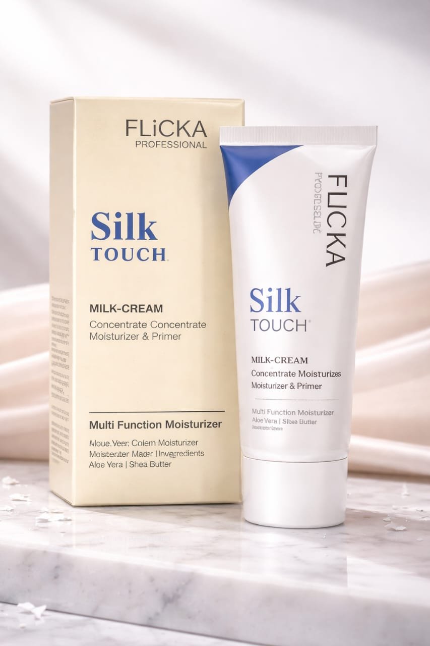 FLiCKA Silk Touch Milk Cream Moisturizer & Primer – 2-in-1 Hydrating Face Cream with Aloe Vera & Shea Butter | Lightweight, Smooth Makeup Base for Long-Lasting Finish - Image 4