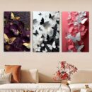 Set of 3 Premium Wall Art Photo Tiles – Modern HD MDF Wooden Wall Decor Frames for Home, Office & Bedroom (8x11 Inches)