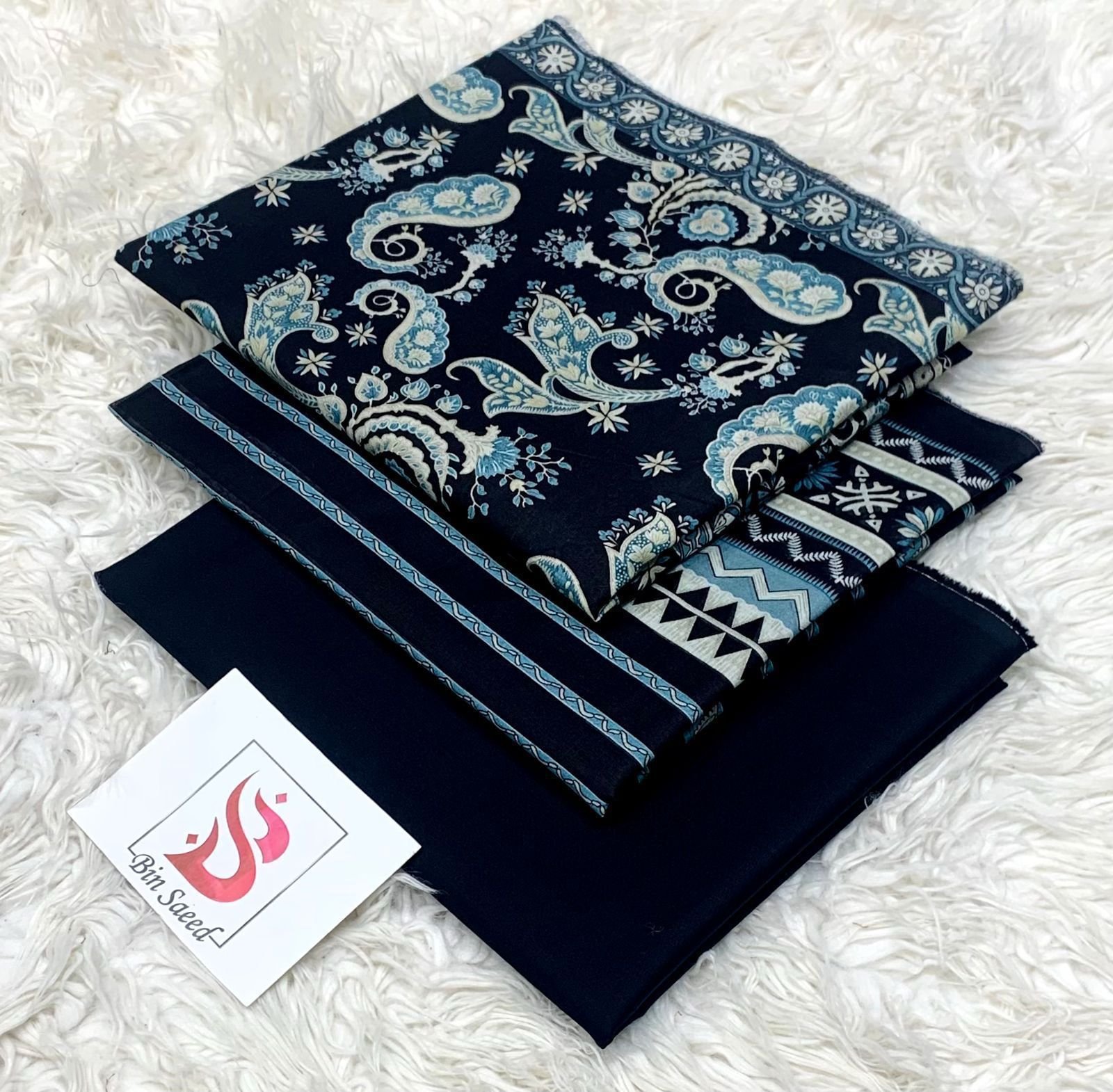 Bin Saeed 100% Original Printed Lawn 3PC Suit Article 15